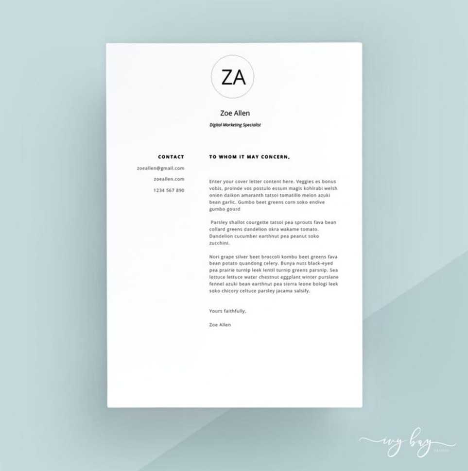Basic & Simple Cover Letter Templates