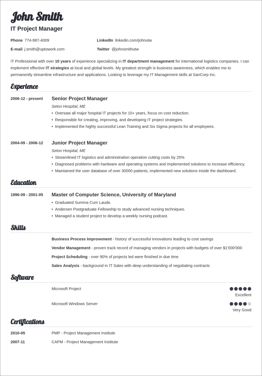 Best Resume Templates for Word (Free Download)