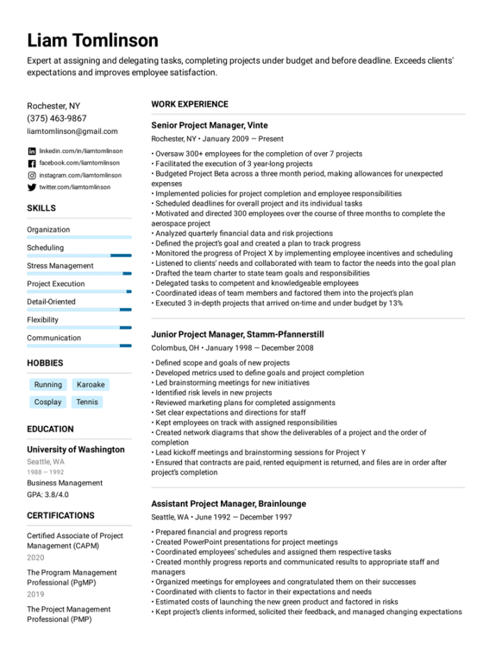 Combination Resume Templates & Formats for   Easy Resume