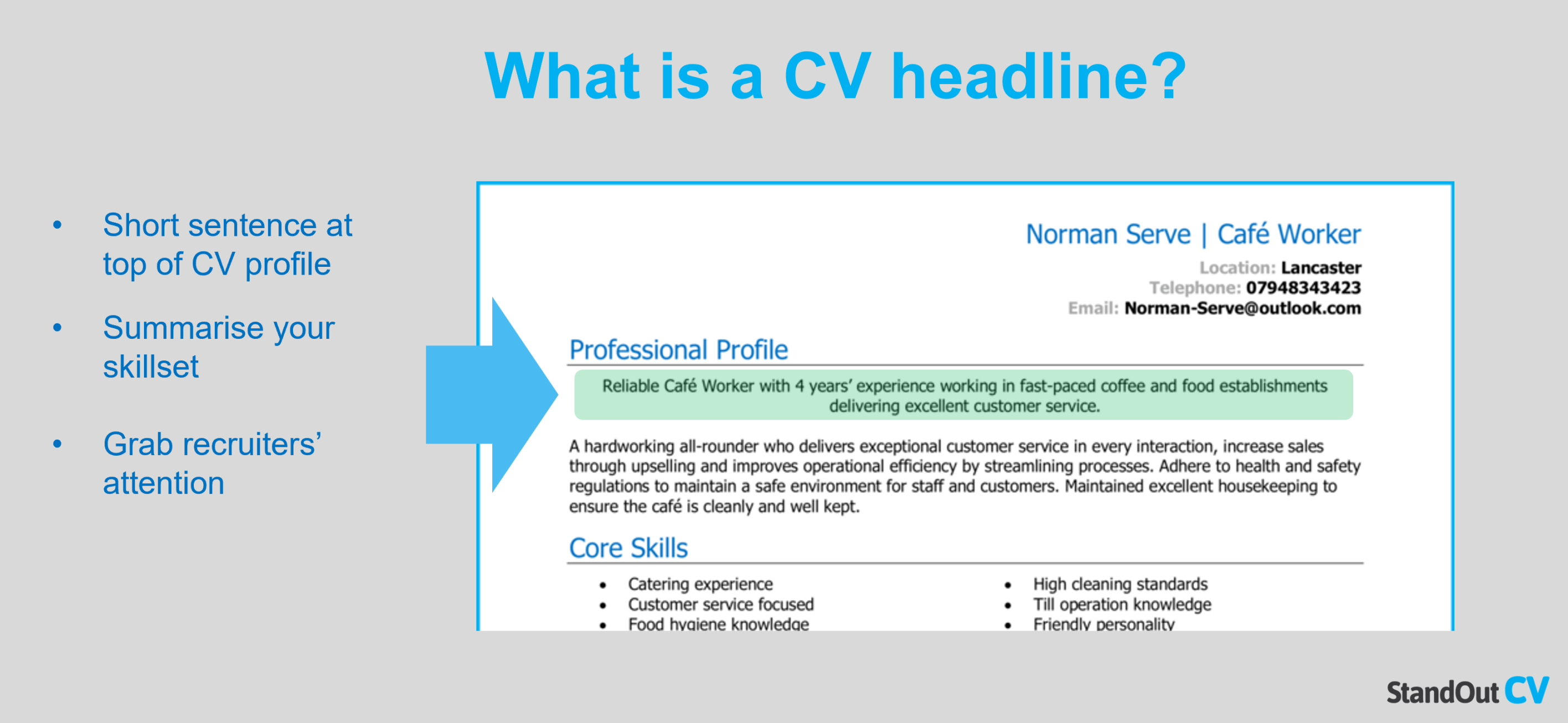 cv headline examples guide on how to write