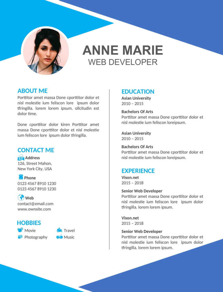 Download Modern Resume Template Word (.docx &