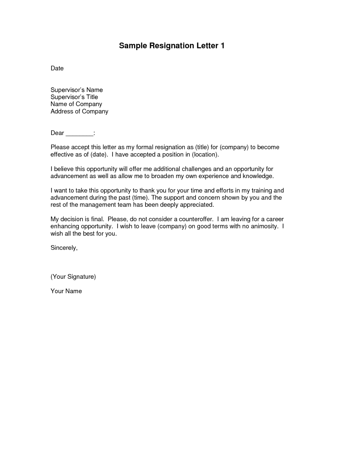 example of resignation letter google search formal resignation