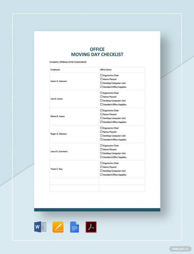 FREE Office Checklist Template - Download in Word, Google Docs