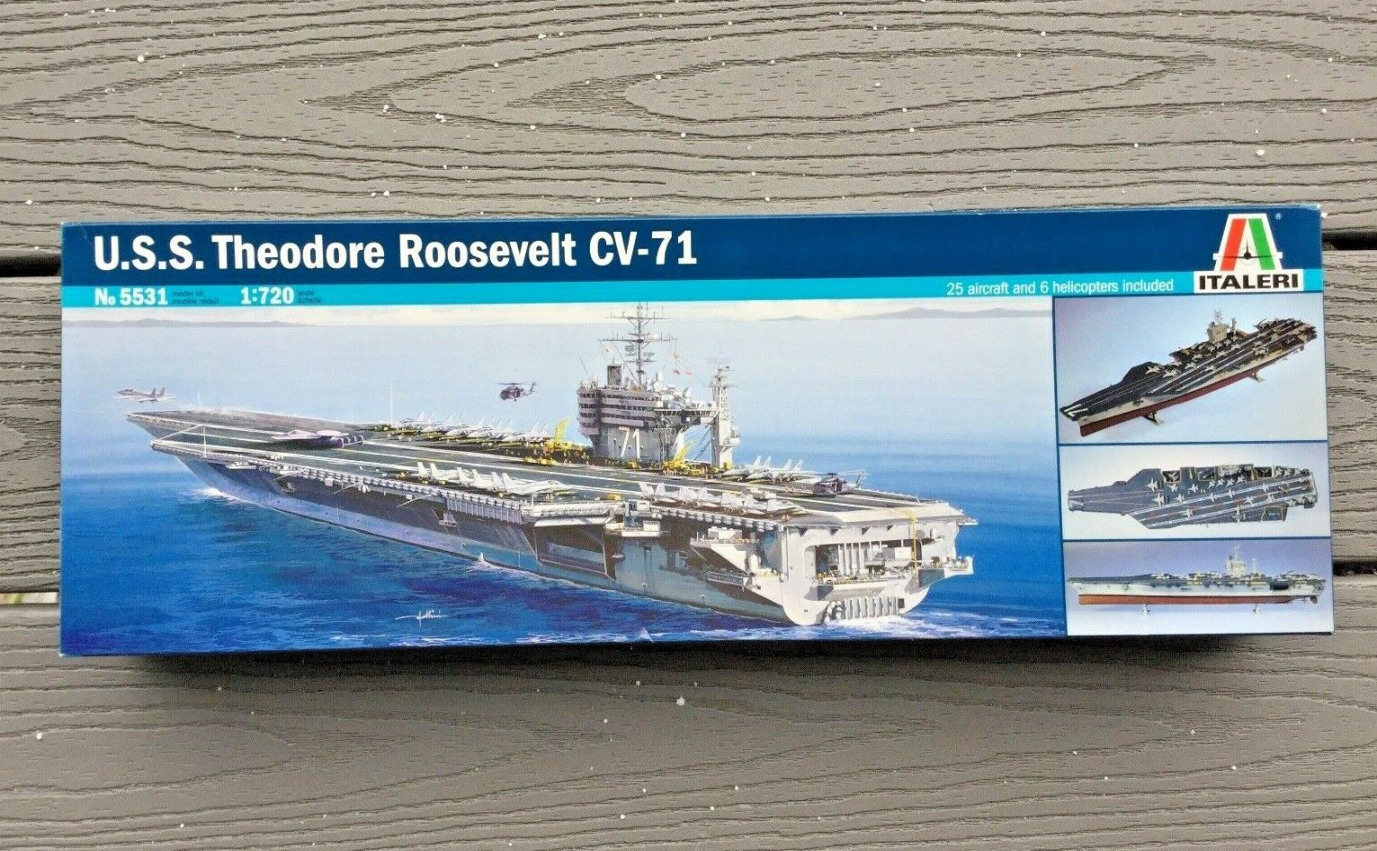 italeri u s s theodore roosevelt cv 7 aircraft carrier model kit 533 fs