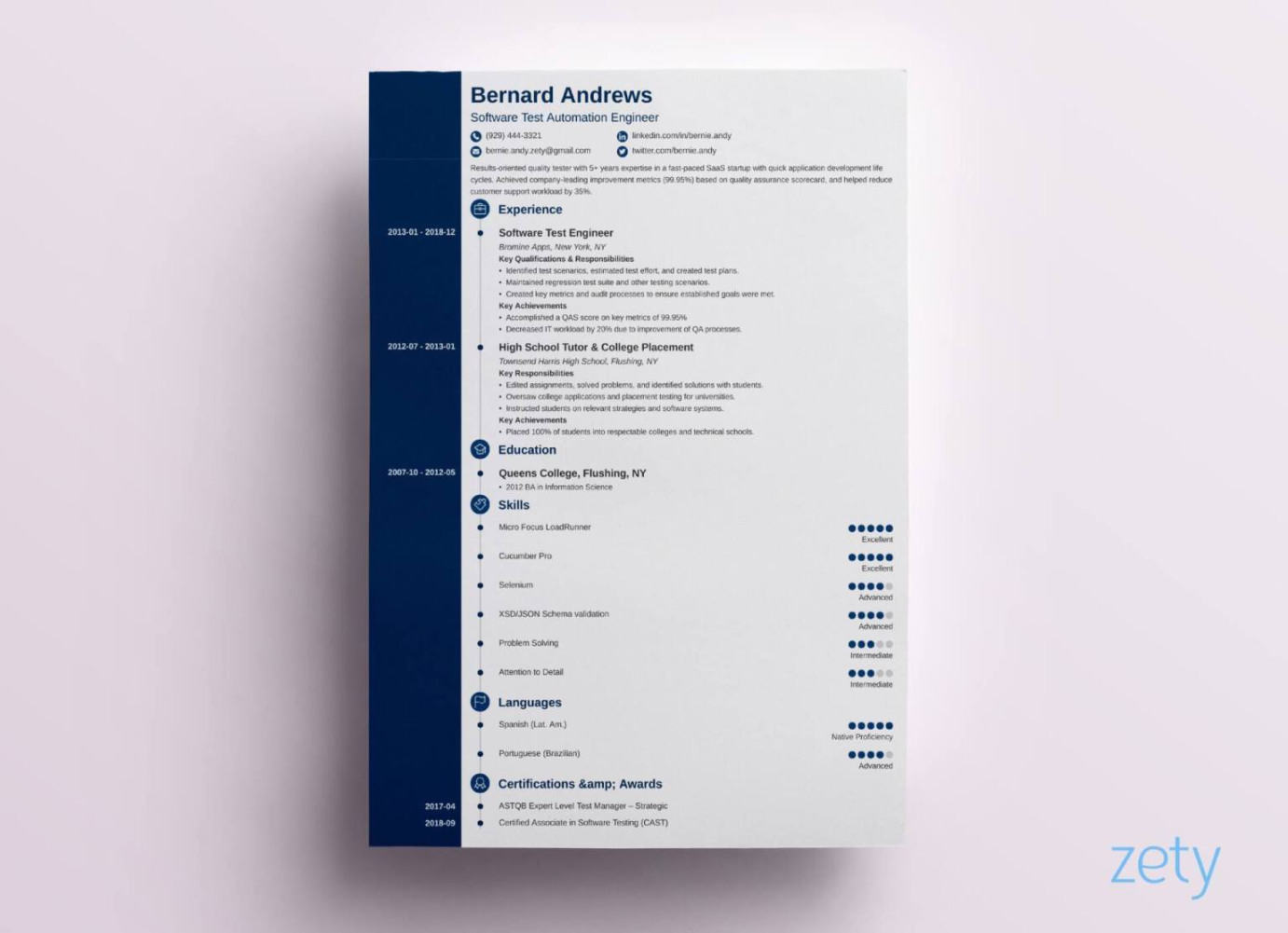 Modern Resume Template (Free to Download & Personalize)