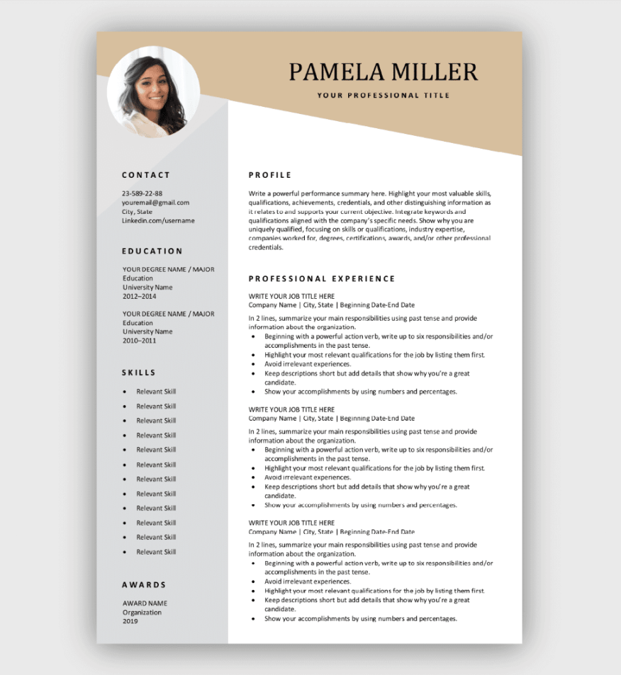 Resume Templates  Free Download  Customize in Microsoft Word