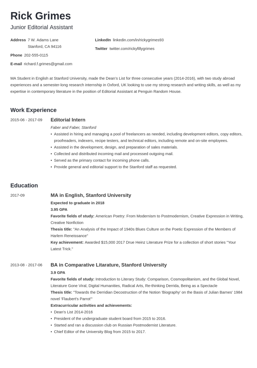 + Student Resume Examples & Templates for All Students