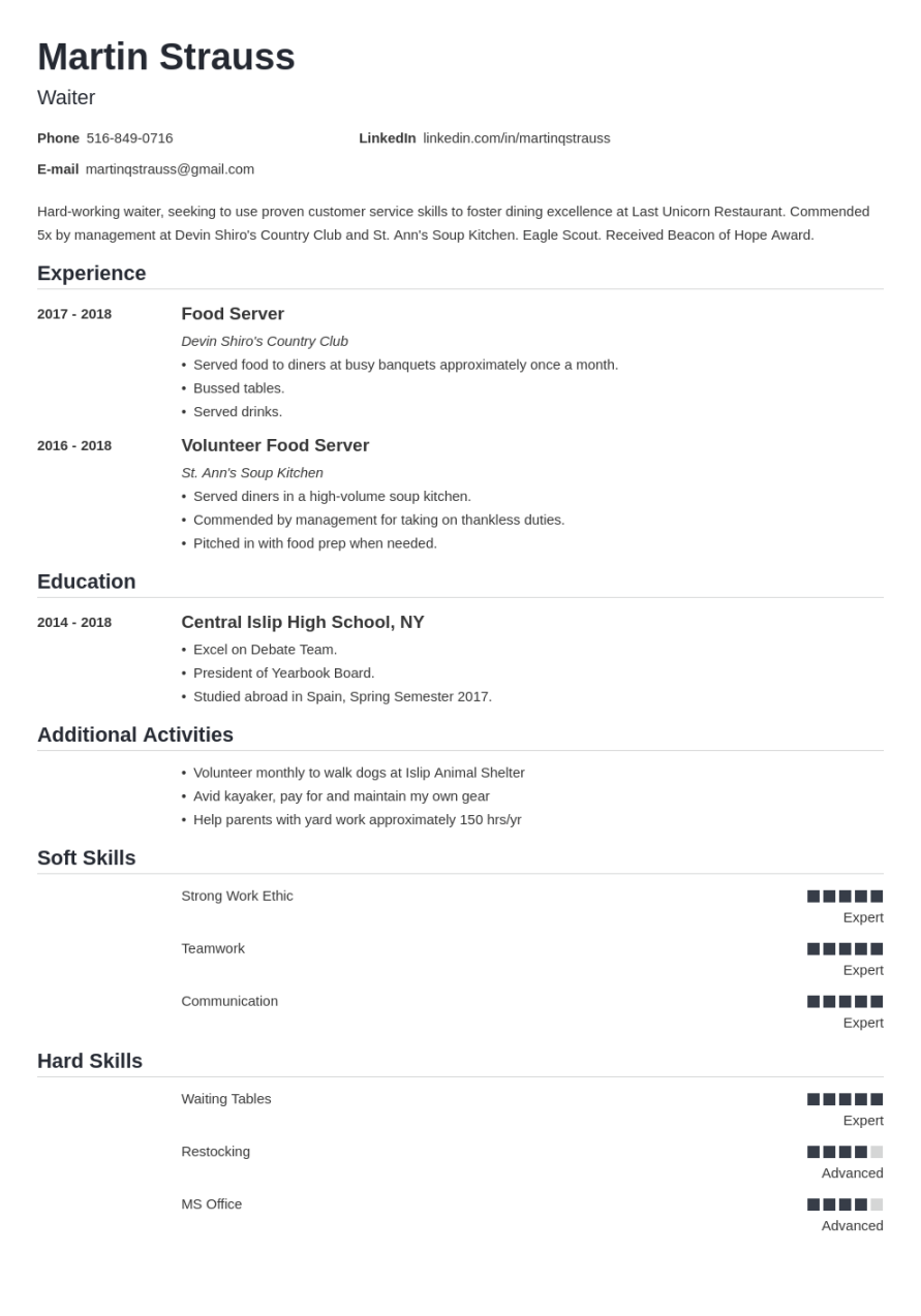 Teenager Resume Examples [Template + Tips for Teens]