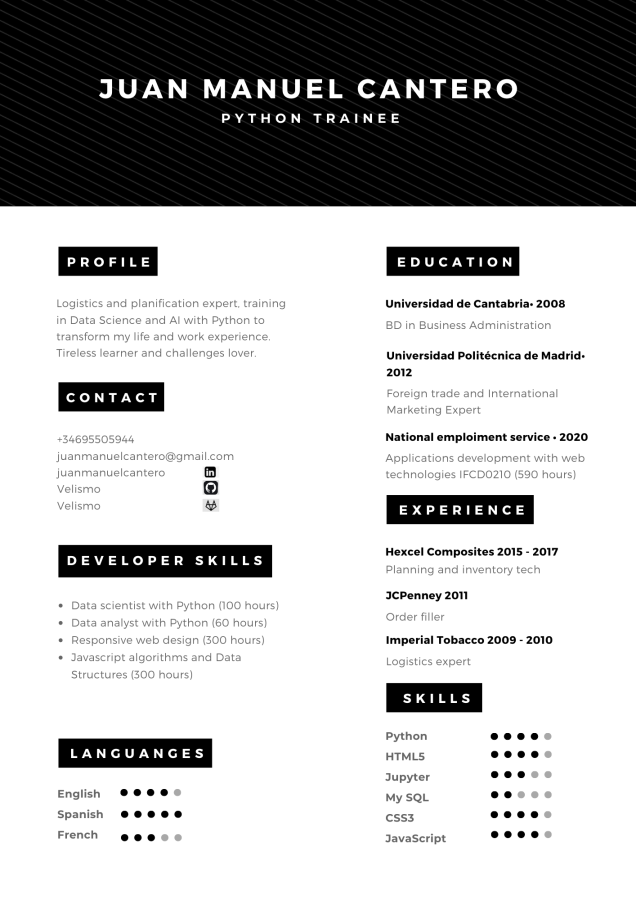 Anyone can help me with my CV - Career Advice - The freeCodeCamp Forum