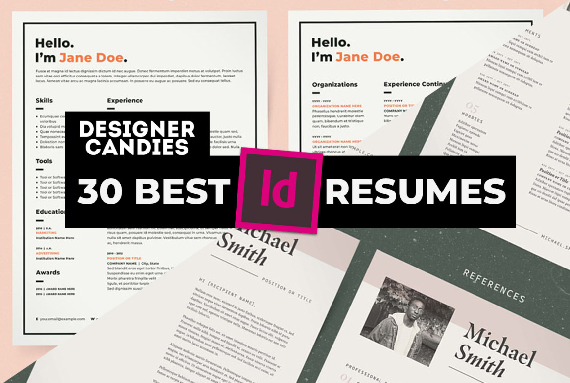best indesign resume templates designercandies
