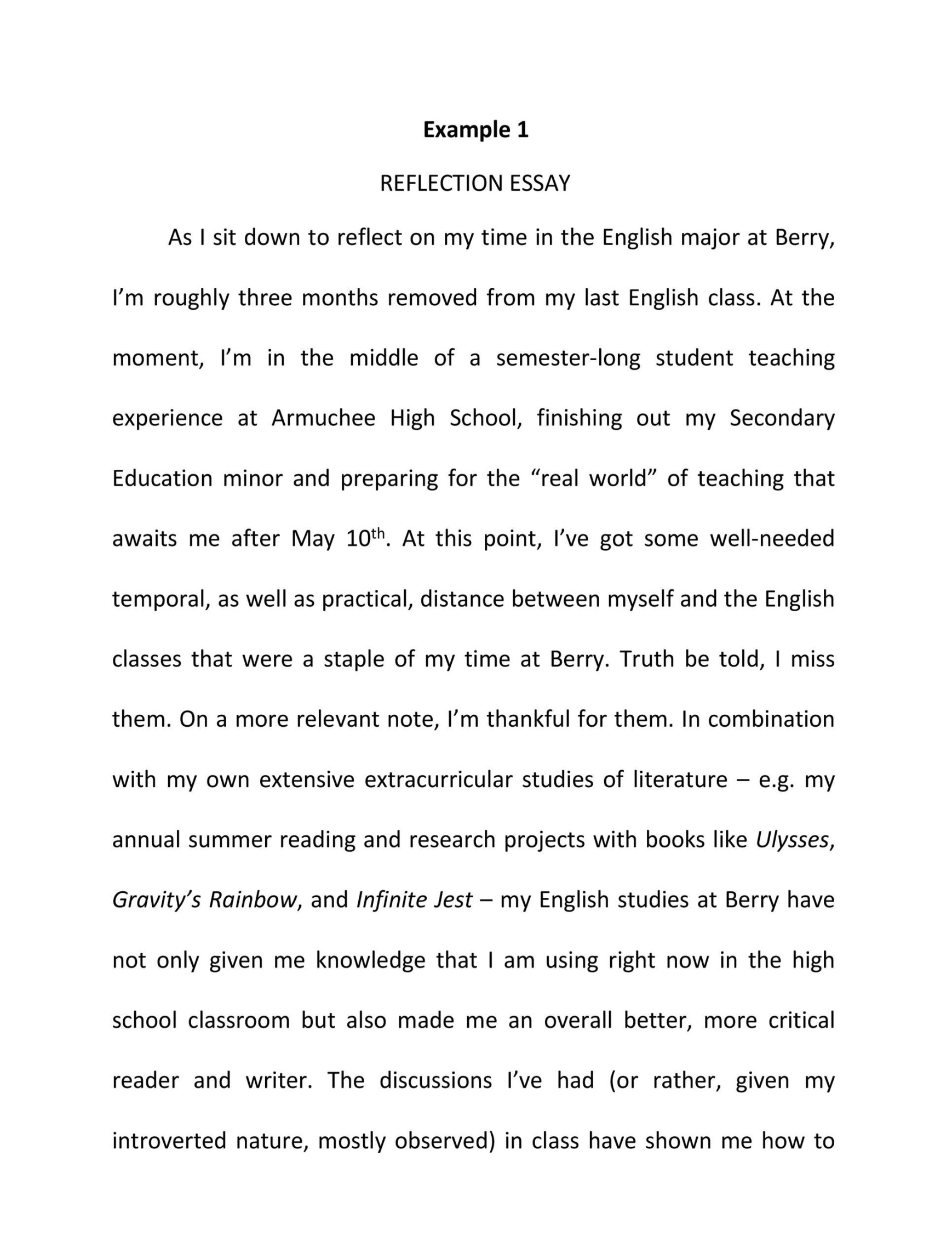 Best Reflective Essay Examples (+Topic Samples) ᐅ TemplateLab