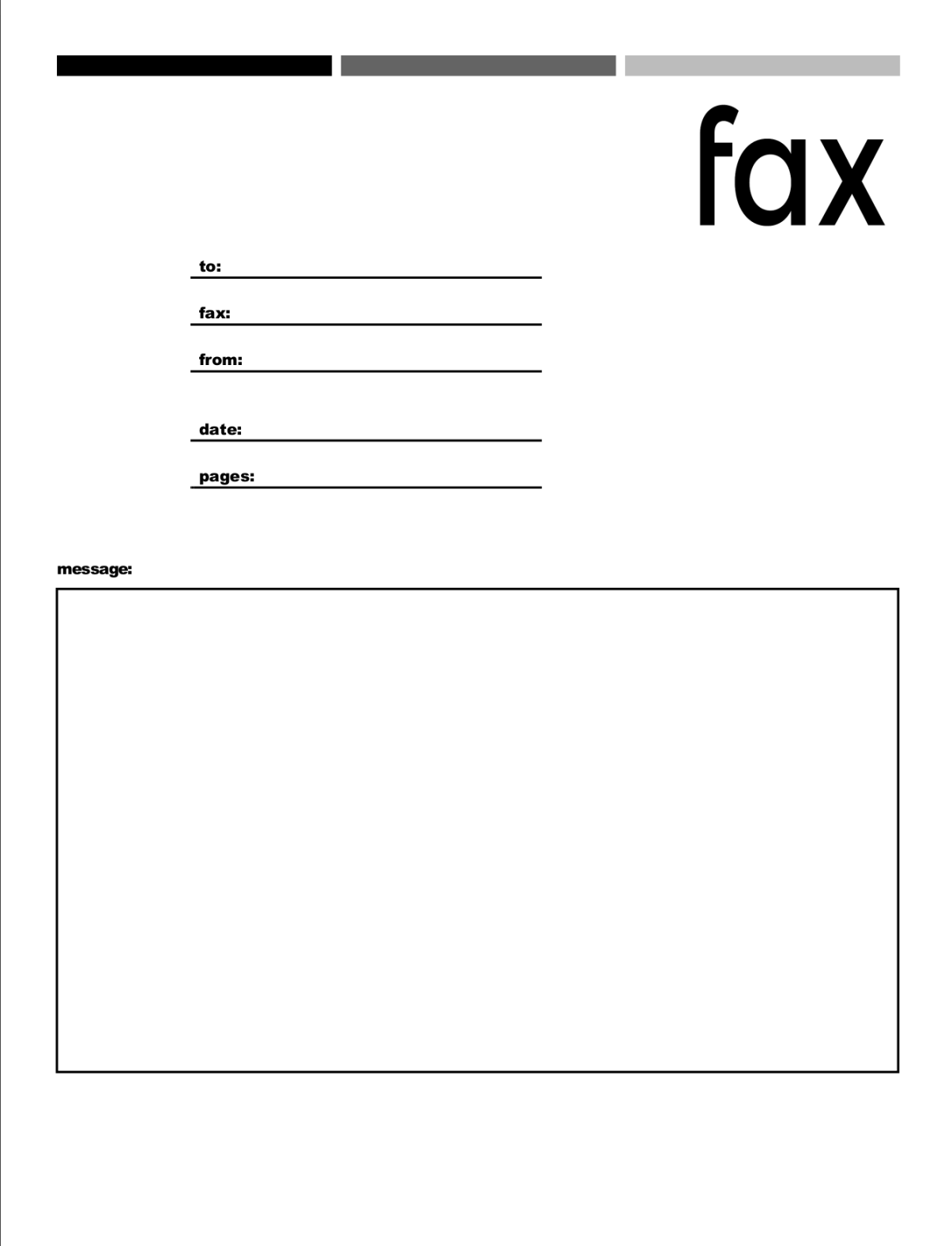 Free Fax Basic Cover Sheets  FaxBurner