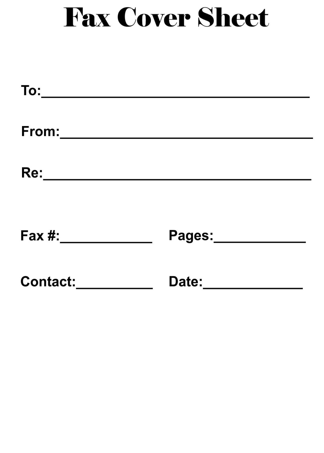 Free Printable Fax Cover Sheet - Free Printable Calendar Templates