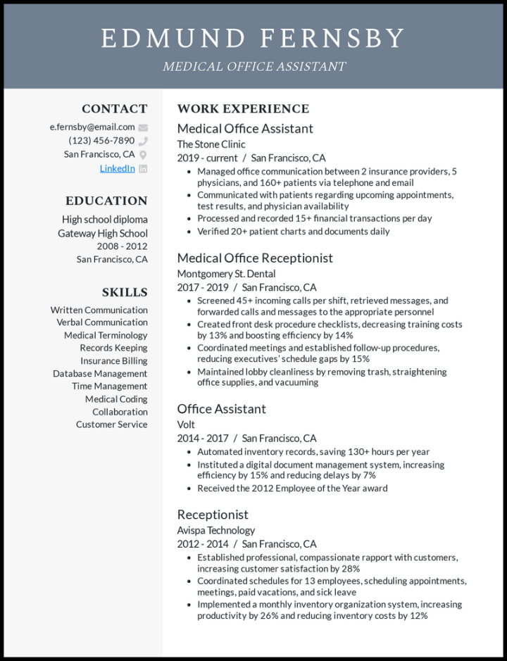 office assistant resume examples built for 0