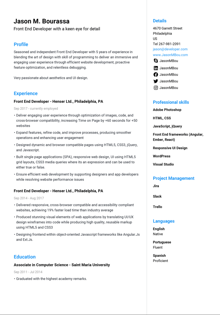 Online Resume Builder: Create the Perfect Resume for