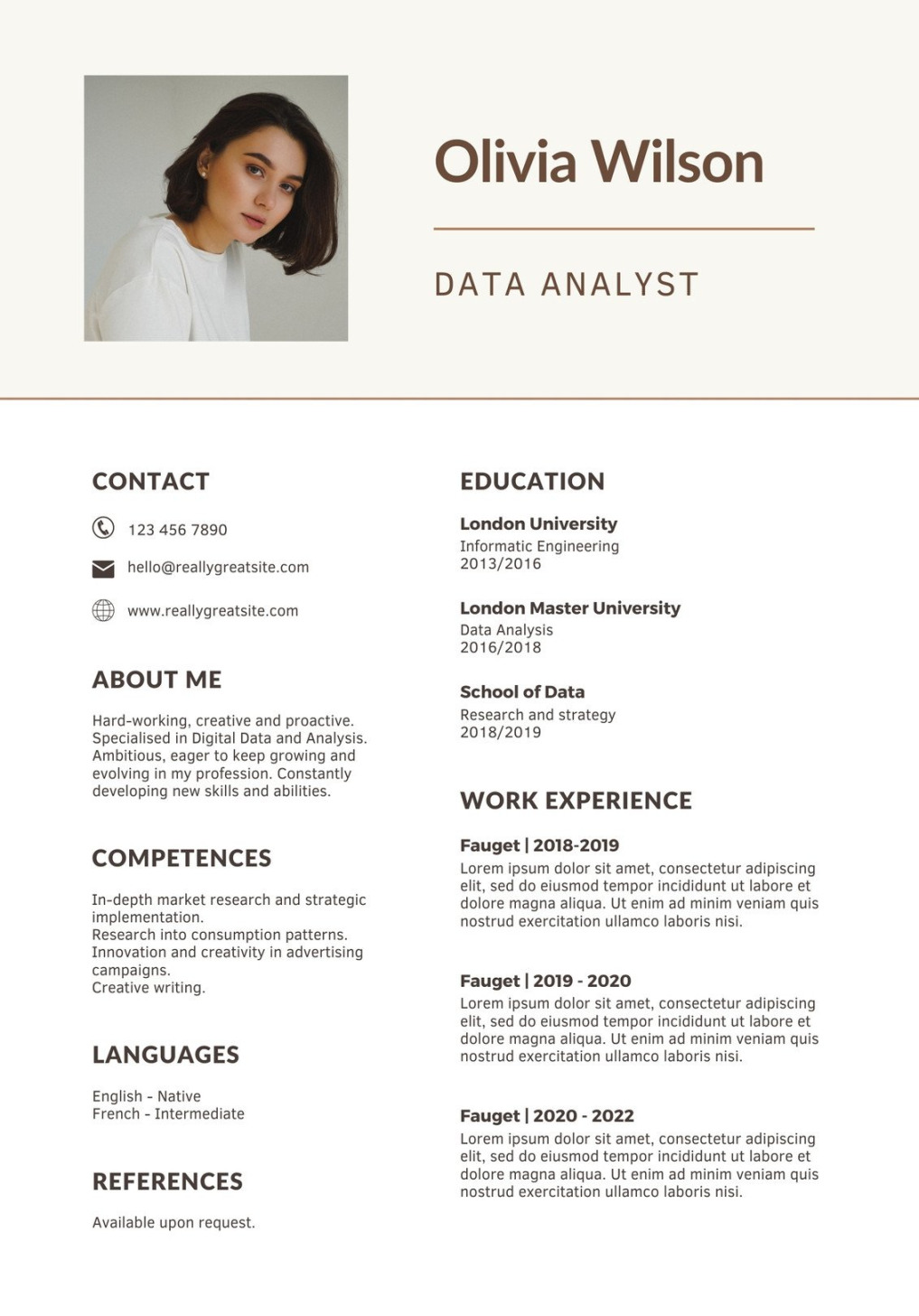 Page  - Free printable resume templates you can customize  Canva