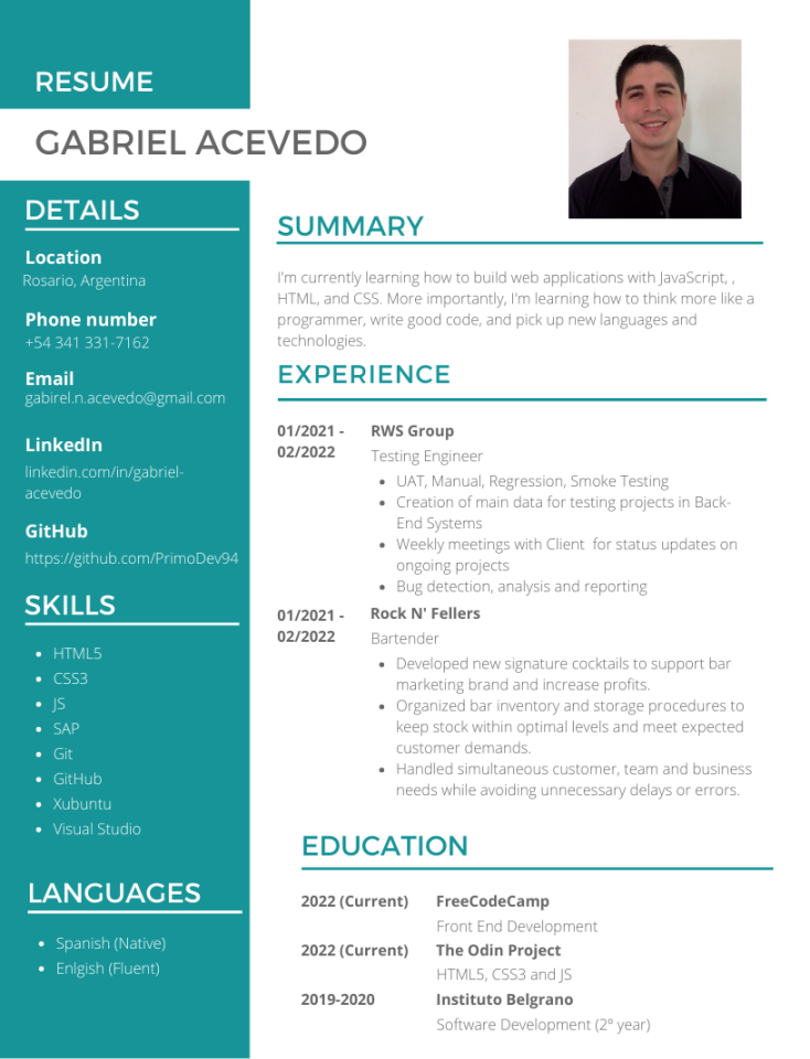 Please evaluate my resume - Career Advice - The freeCodeCamp Forum