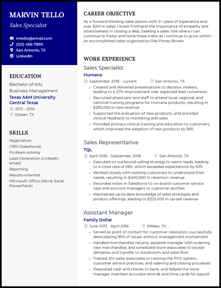 Sales Resume Examples That Landed Jobs in