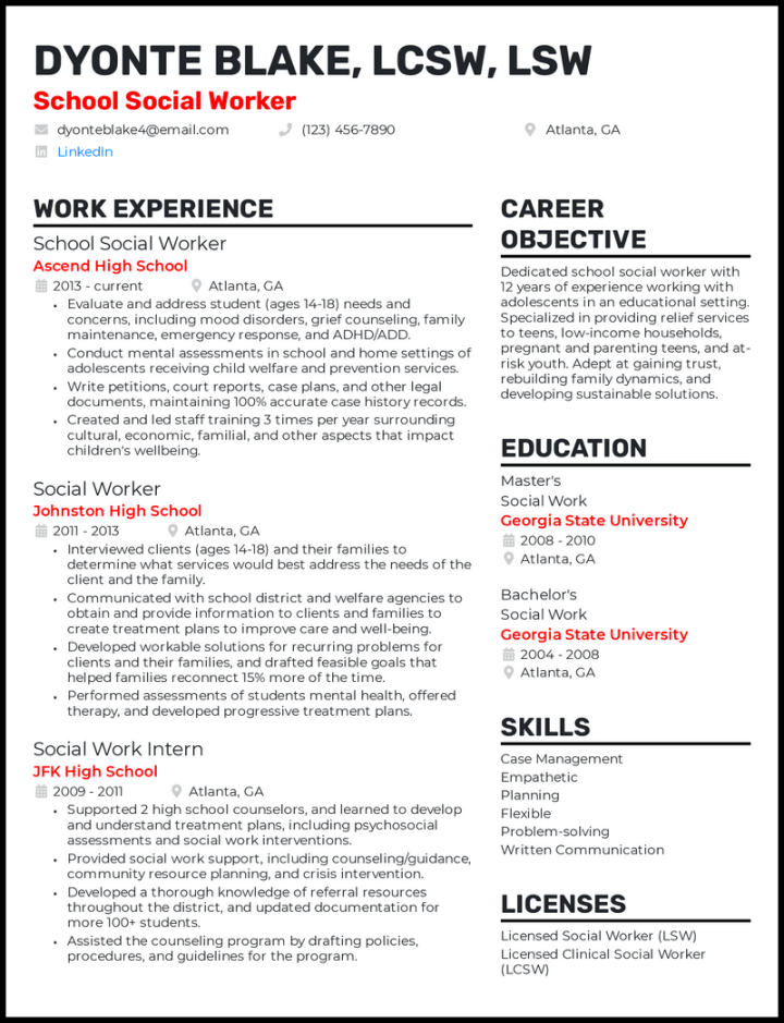 Social Worker Resume Examples That Worked in