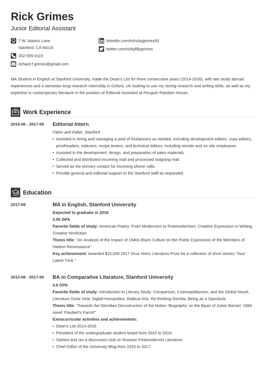 + Student Resume Examples & Templates for All Students