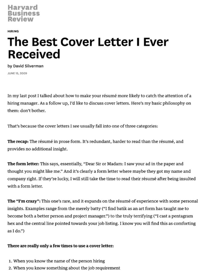 The Best Cover Letter I Ever Received  PDF